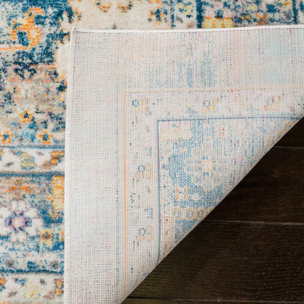 CLAREMONT, BLUE / GOLD, 5'-1" X 7'-9", Area Rug, CLR663C-5. Picture 4