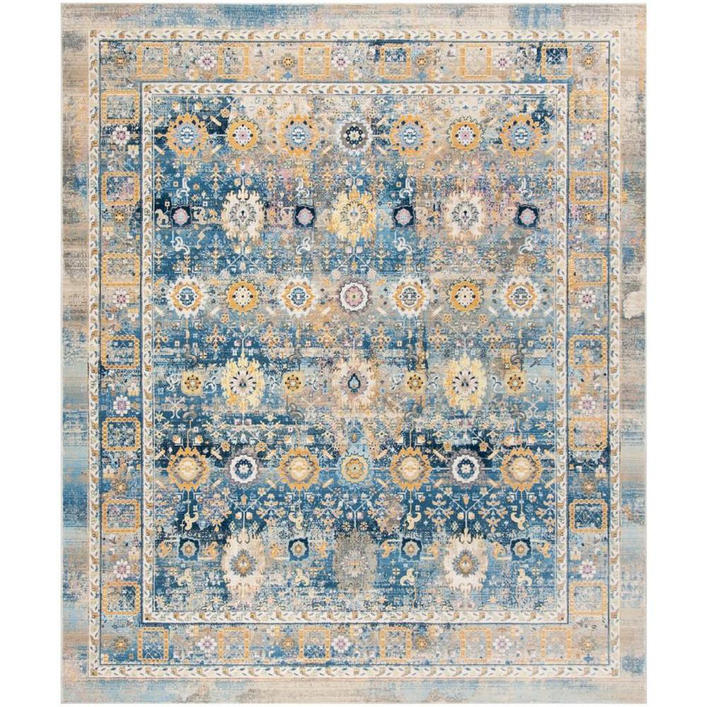 CLAREMONT, BLUE / GOLD, 8' X 10', Area Rug, CLR663C-8. Picture 1