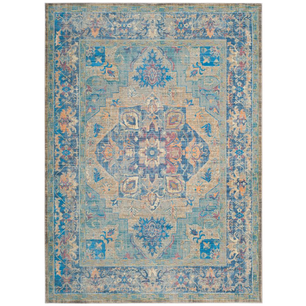 CLAREMONT, BLUE / GOLD, 4' X 5'-9", Area Rug, CLR664C-4. Picture 1