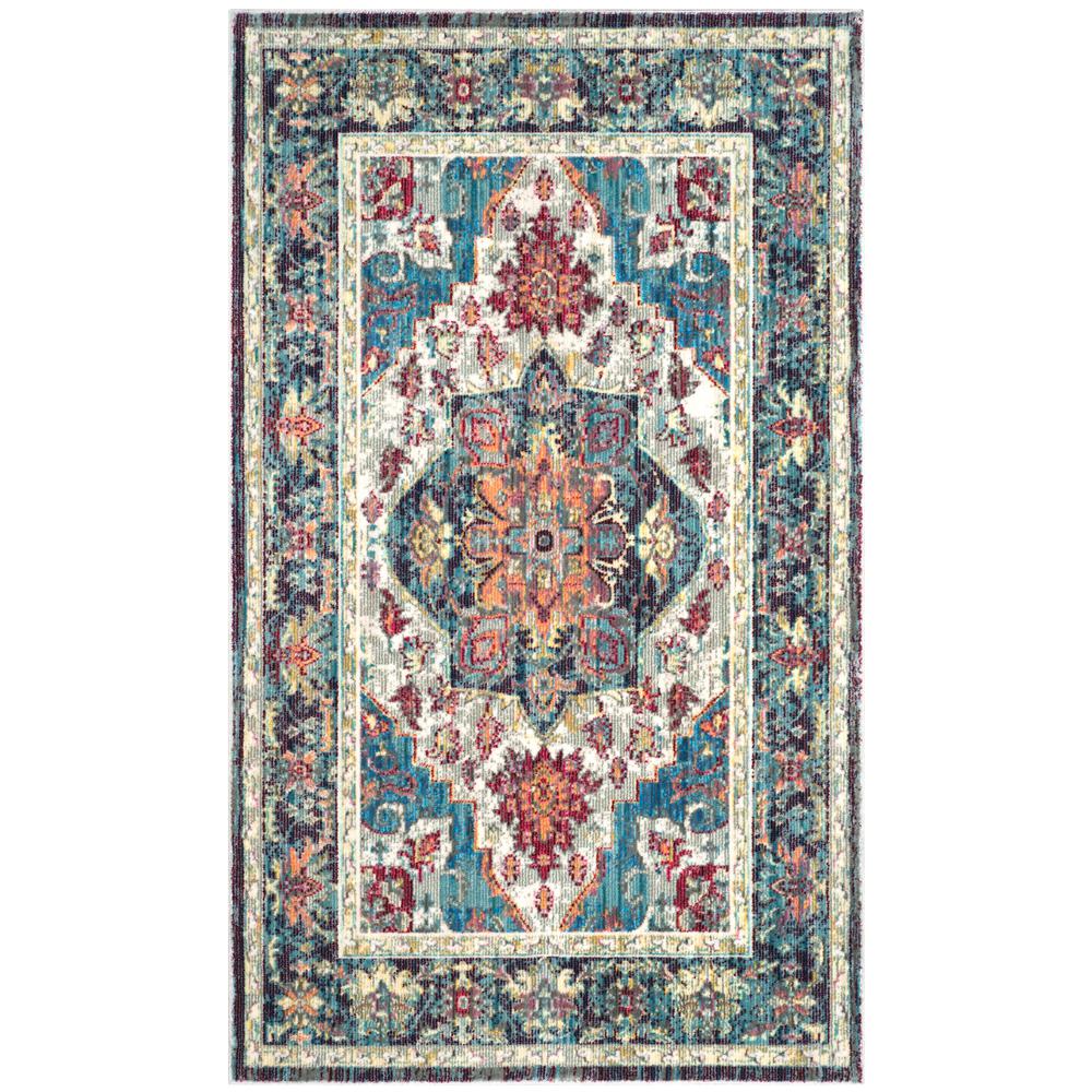 CLAREMONT, BLUE / PURPLE, 3'-3" X 5'-3", Area Rug. Picture 1