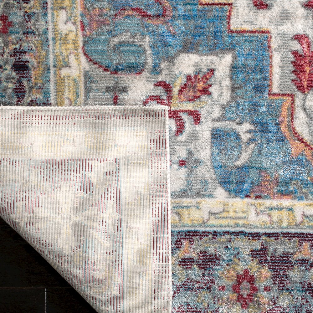 CLAREMONT, BLUE / PURPLE, 5'-1" X 7'-9", Area Rug. Picture 4