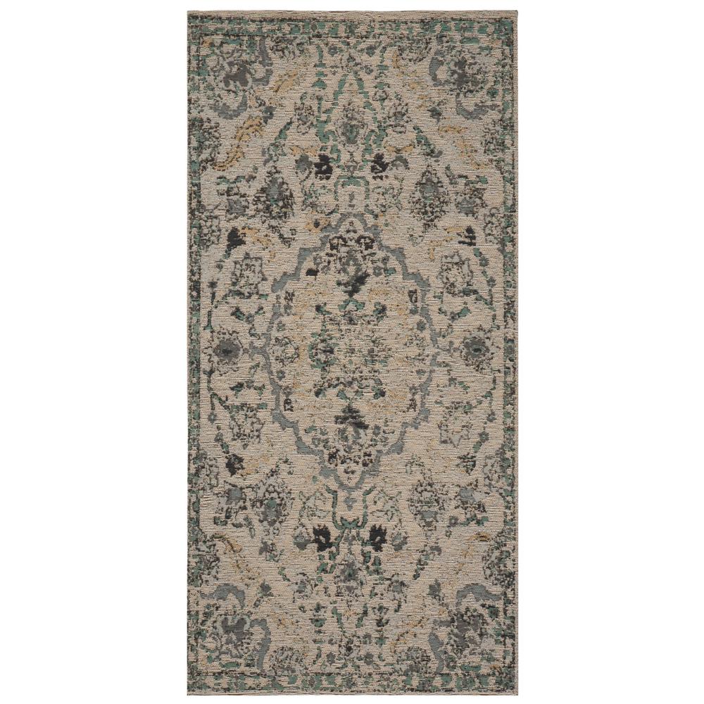 CLV-CLASSIC VINTAGE, GREY / TURQUOISE, 2'-3" X 8', Area Rug. Picture 1