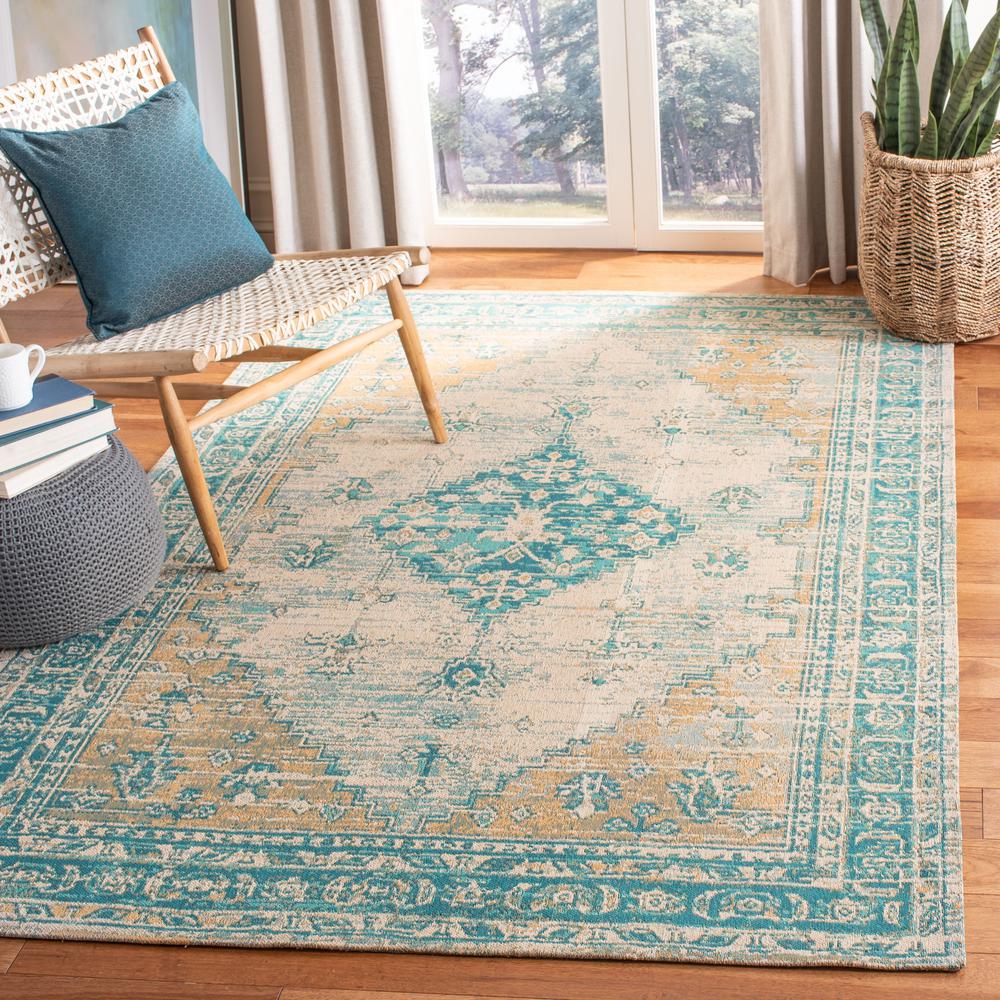 CLV-CLASSIC VINTAGE, AQUA, 5' X 8', Area Rug, CLV113J-5. Picture 1