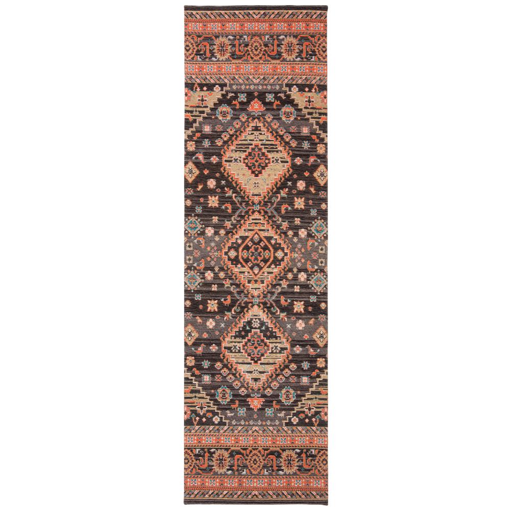 CLV-CLASSIC VINTAGE, BLACK / RUST, 2'-3" X 8', Area Rug. Picture 1