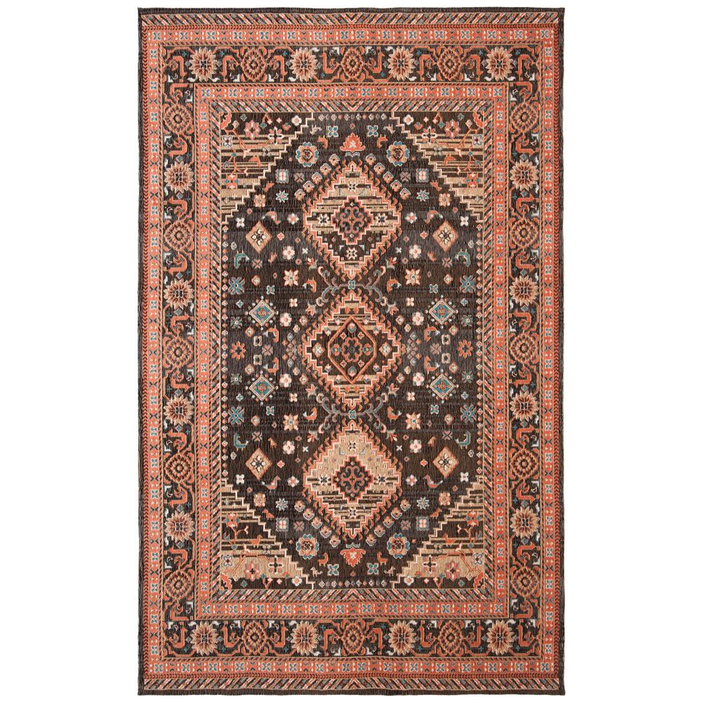 CLV-CLASSIC VINTAGE, BLACK / RUST, 5' X 8', Area Rug. Picture 1
