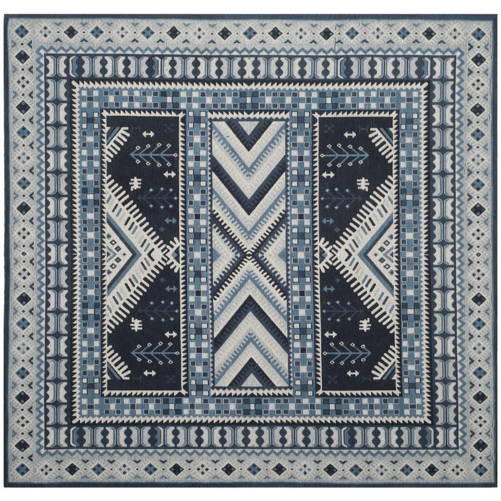 CLV-CLASSIC VINTAGE, NAVY / LIGHT BLUE, 6' X 6' Square, Area Rug, CLV511A-6SQ. Picture 1