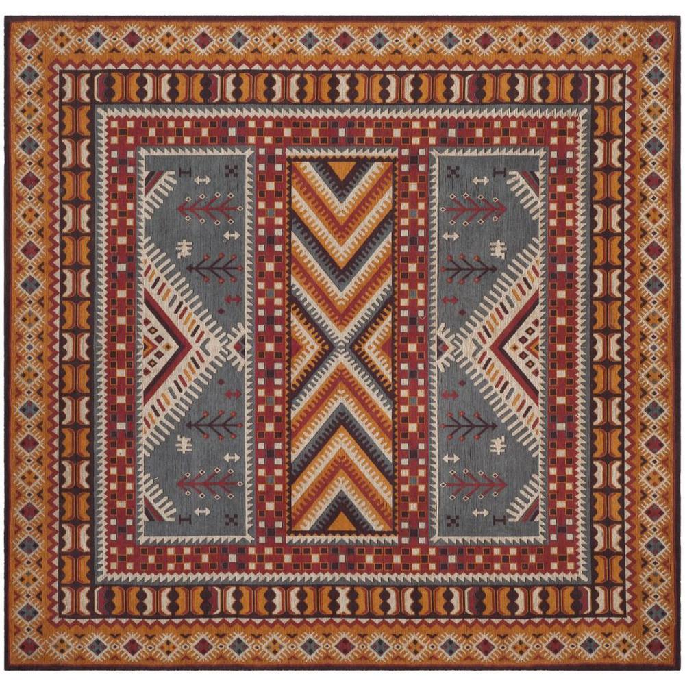 CLV-CLASSIC VINTAGE, SLATE / MUSTARD, 6' X 6' Square, Area Rug. Picture 1