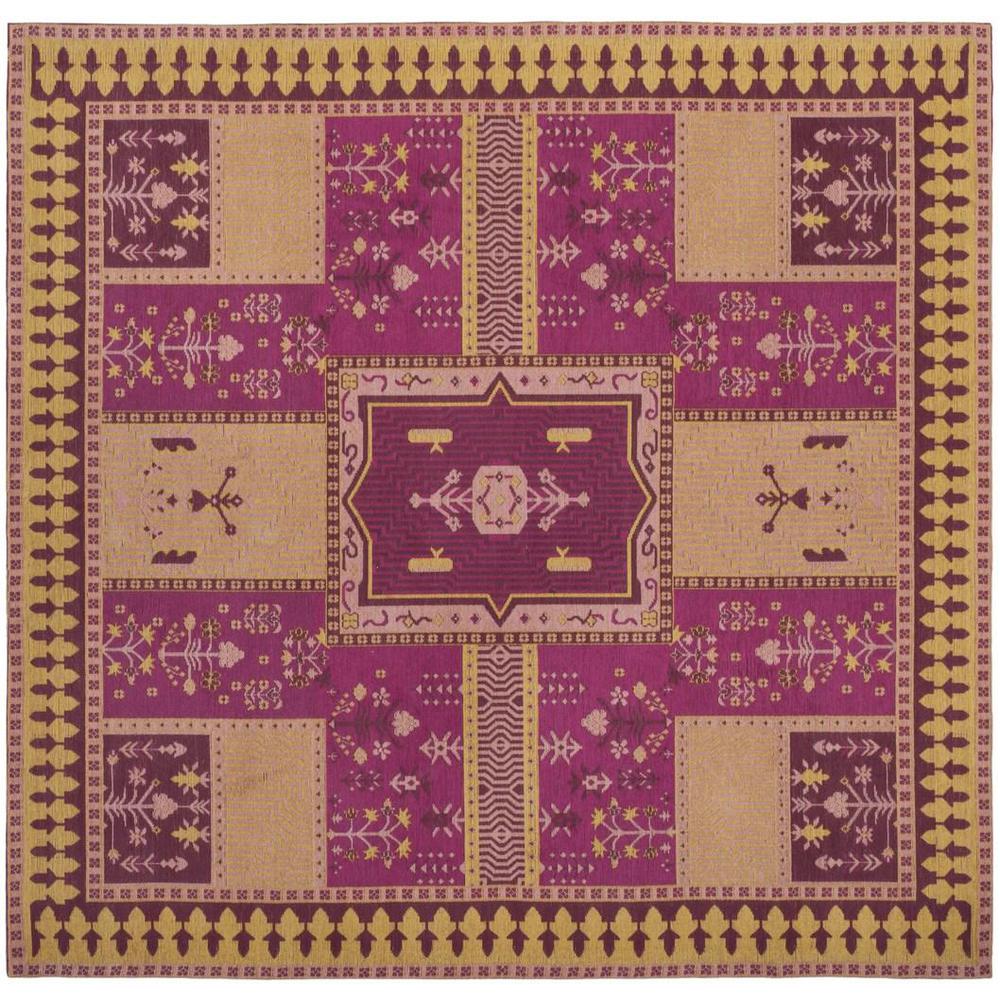 CLV-CLASSIC VINTAGE, FUCHSIA / GOLD, 6' X 6' Square, Area Rug. Picture 1