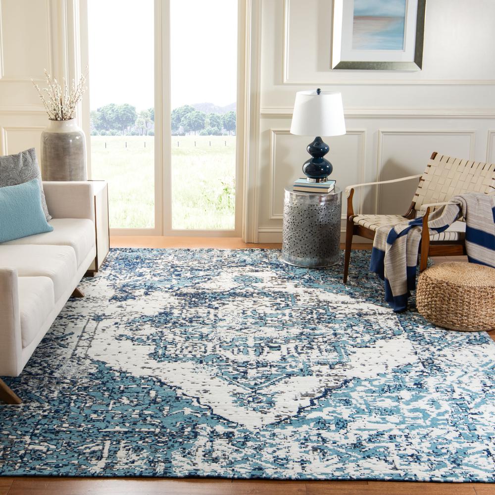 CLASSIC VINTAGE, BLUE / IVORY, 8' X 10', Area Rug. Picture 1