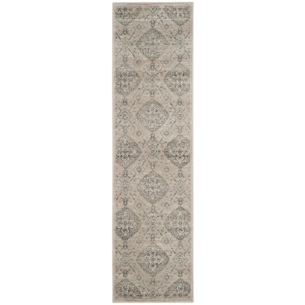 CARNEGIE, TAUPE / LIGHT BLUE, 2'-3" X 8', Area Rug. Picture 1