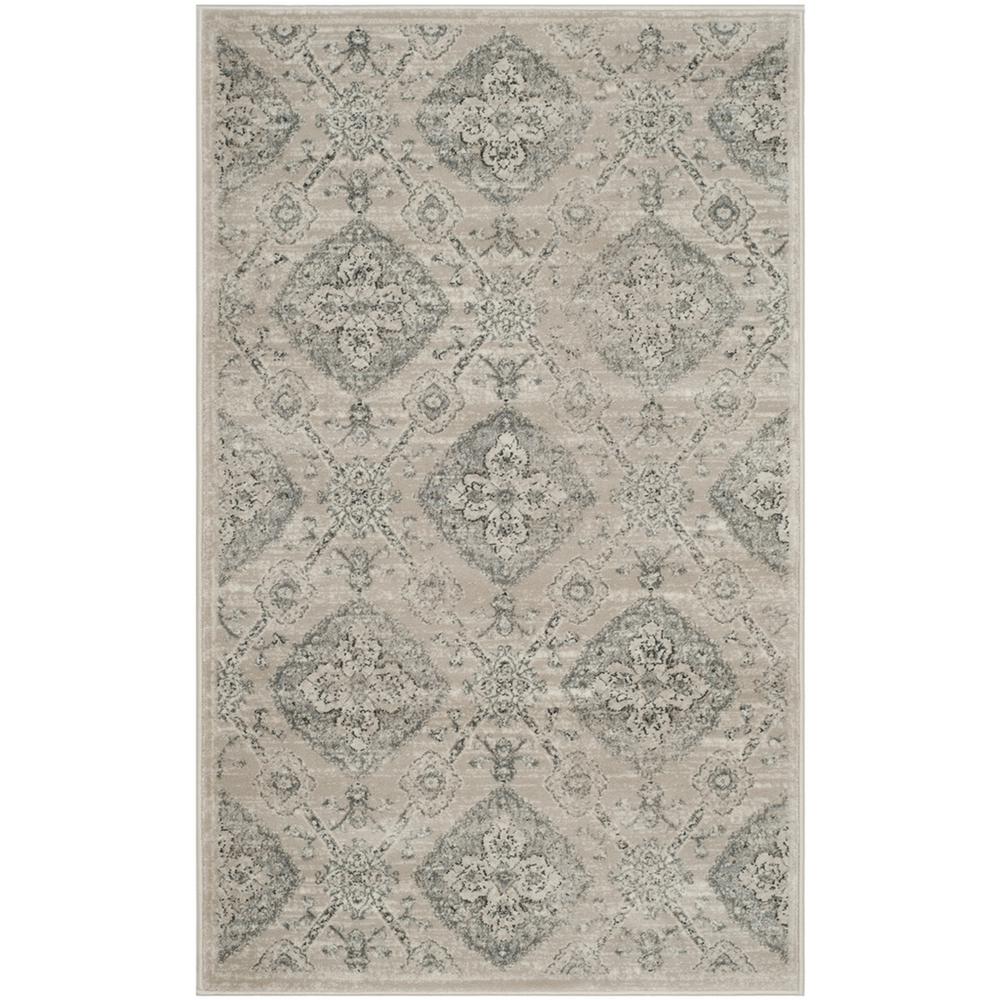 CARNEGIE, TAUPE / LIGHT BLUE, 3' X 5', Area Rug. Picture 1