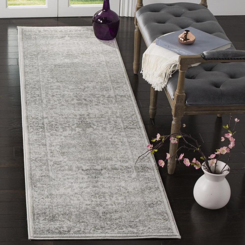 CARNEGIE, CREAM / DARK GREY, 2'-3" X 12', Area Rug, CNG631K-212. Picture 1