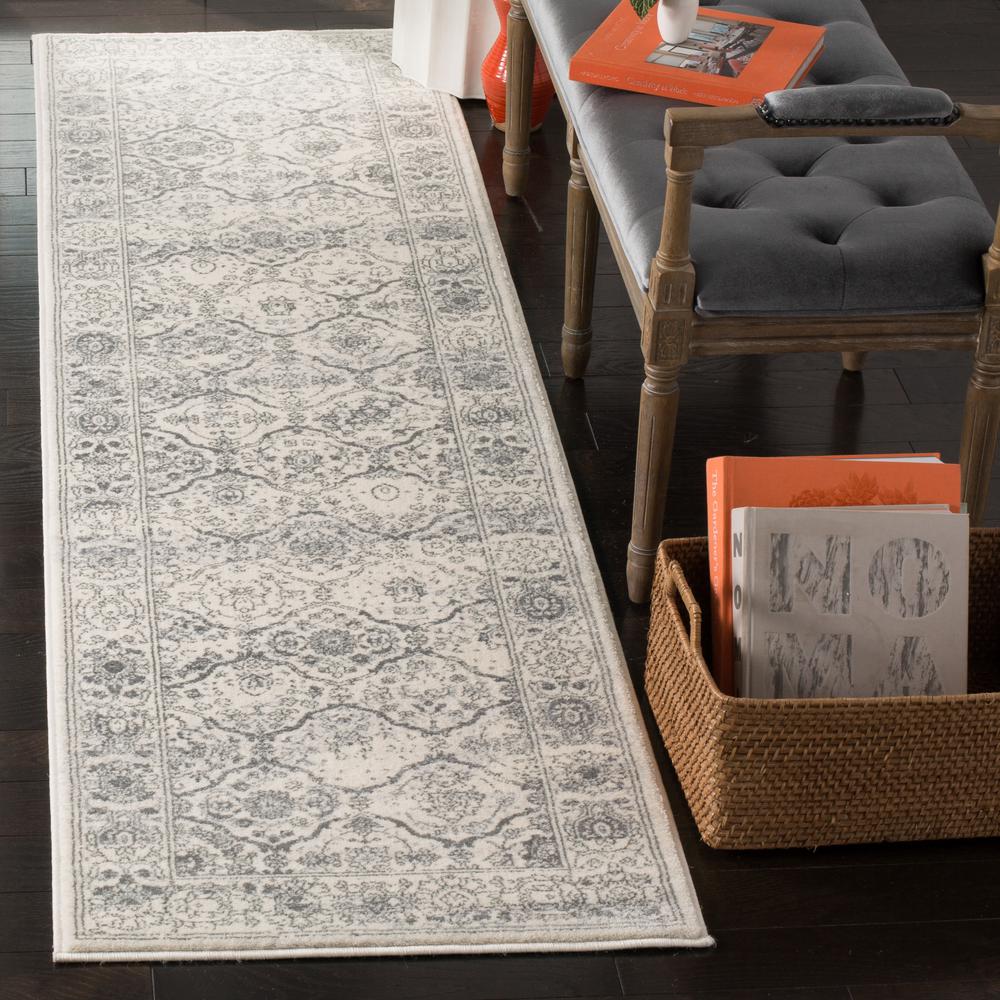CARNEGIE, CREAM / DARK GREY, 2'-3" X 8', Area Rug, CNG691K-28. Picture 2