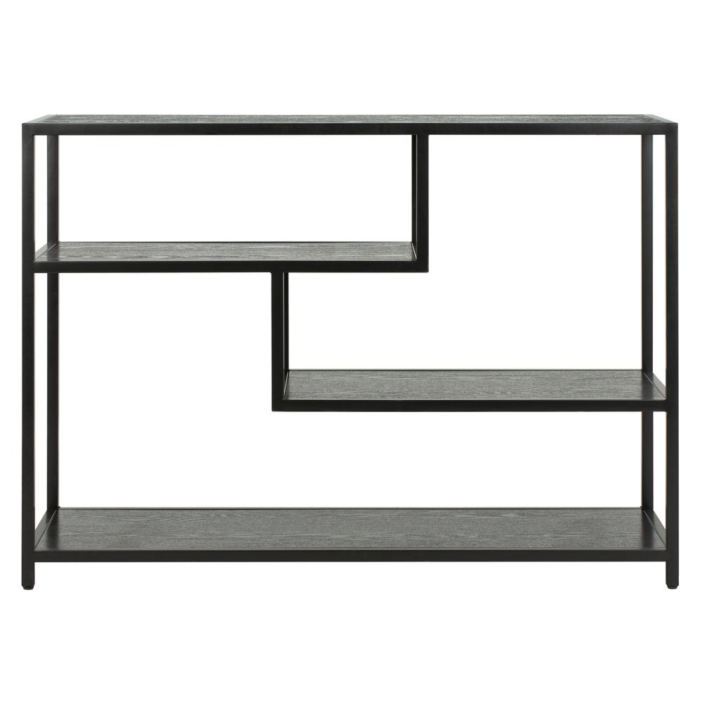 Reese Geometric Console Table, Black/Black. Picture 1