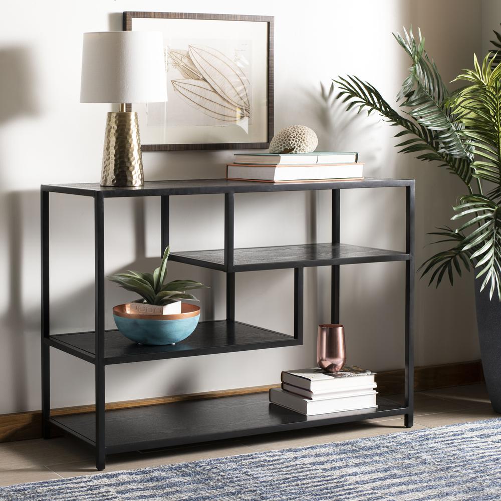 Reese Geometric Console Table, Black/Black. Picture 5