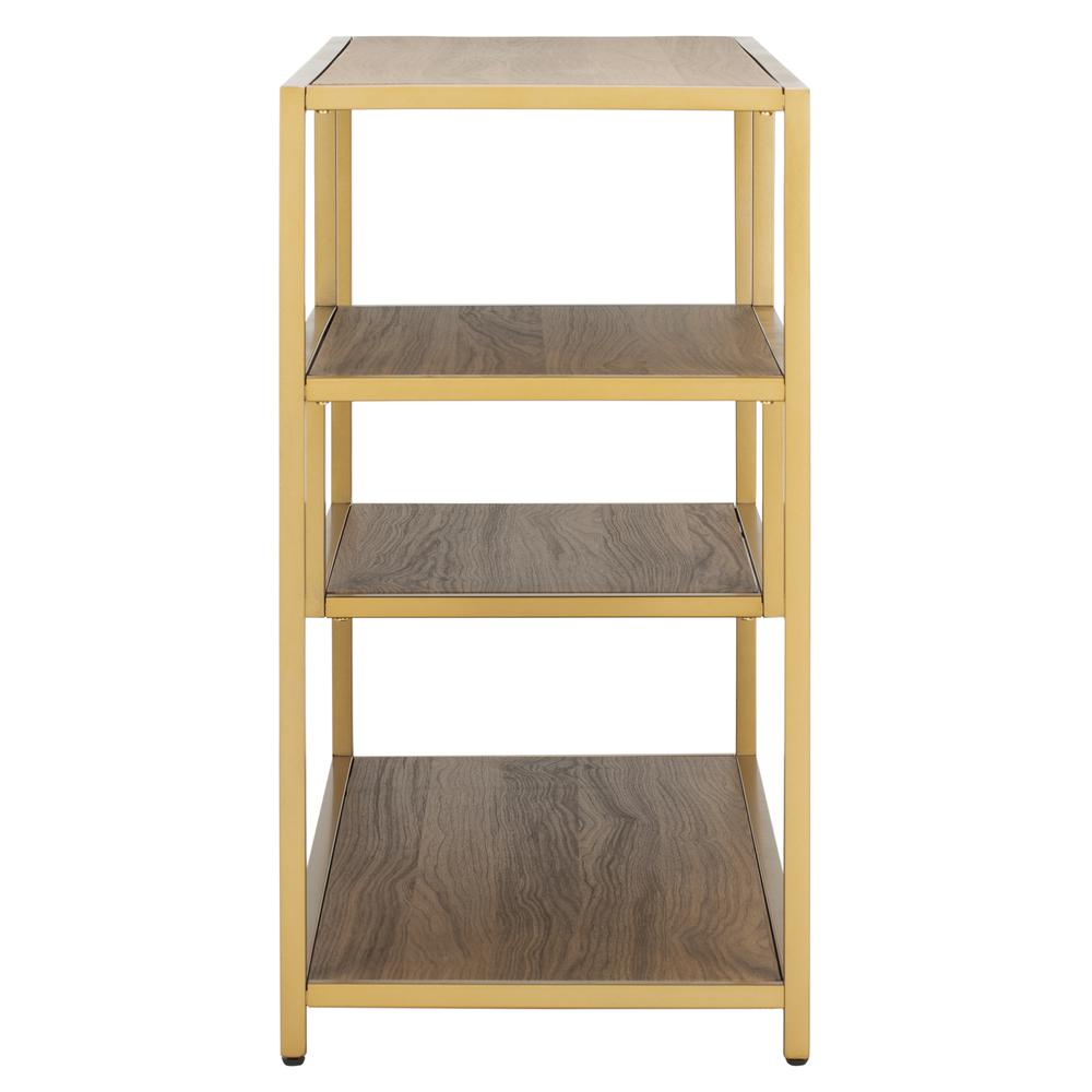 Reese Geometric Console Table, Walnut/Gold. Picture 7