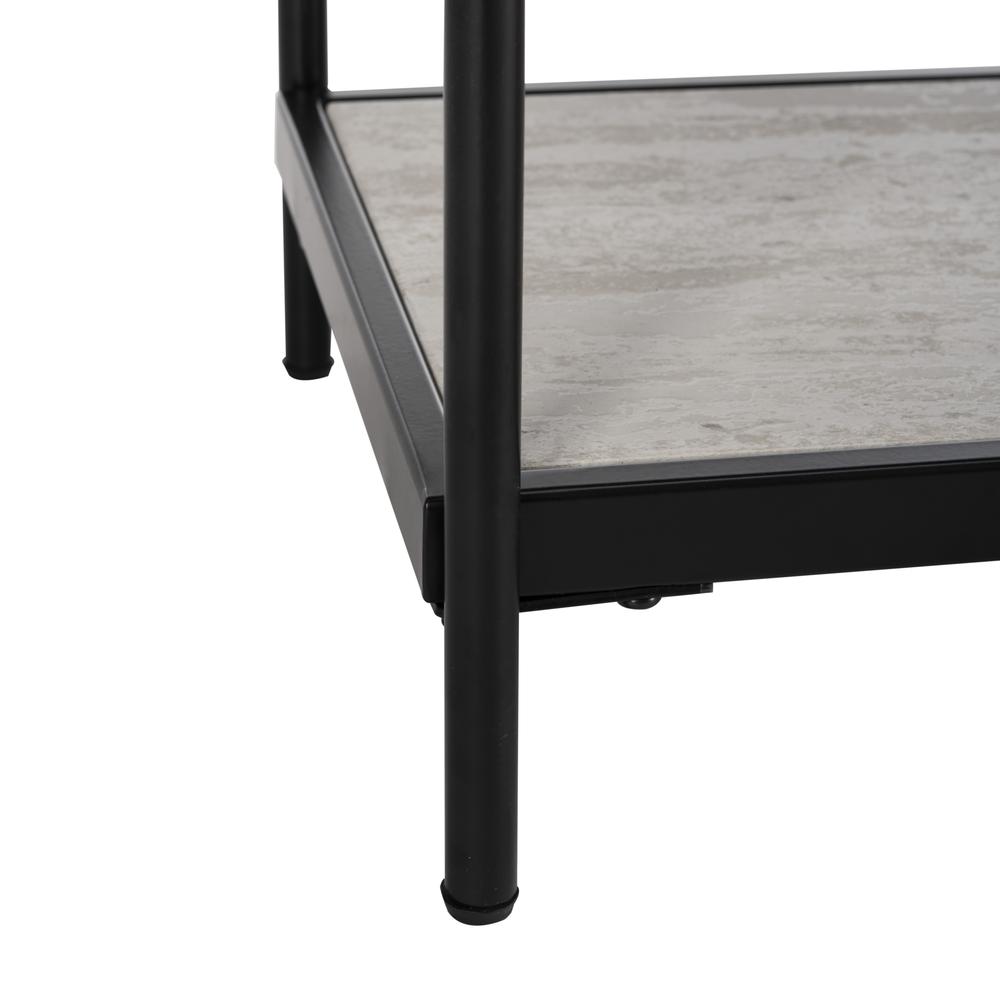 Petra 3 Tier Console Table, Beige/Black. Picture 3