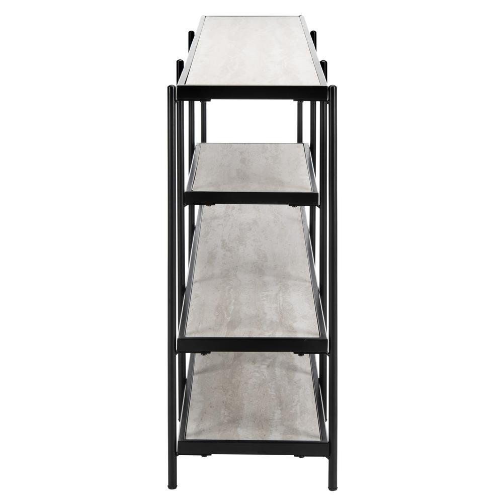 Petra 3 Tier Console Table, Beige/Black. Picture 6