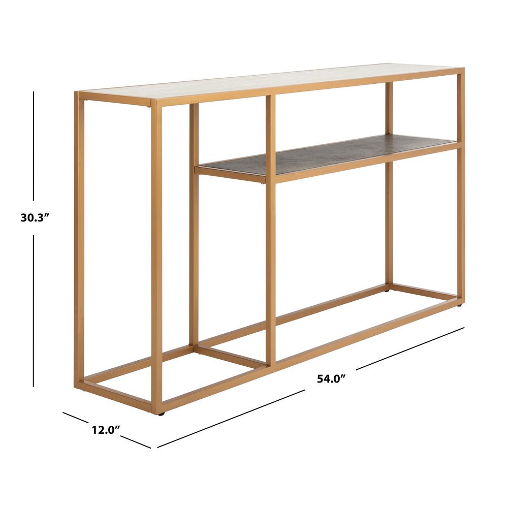 Octavia Console Table, Beige/Black/Gold. Picture 7