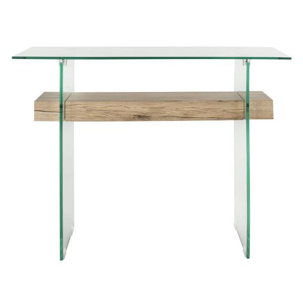 KAYLEY RECTANGULAR MODERN GLASS CONSOLE TABLE. Picture 1