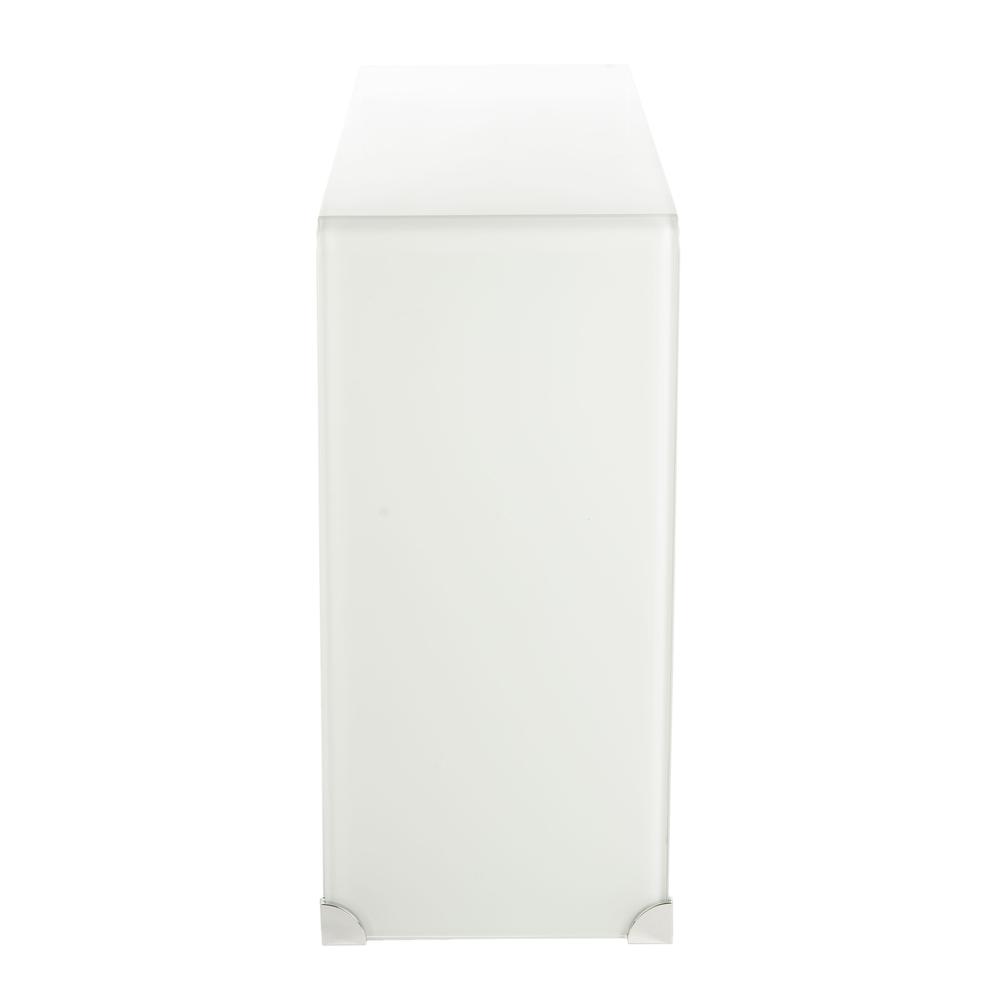 Crysta Ombre Glass Console Table, Clear/White. Picture 11