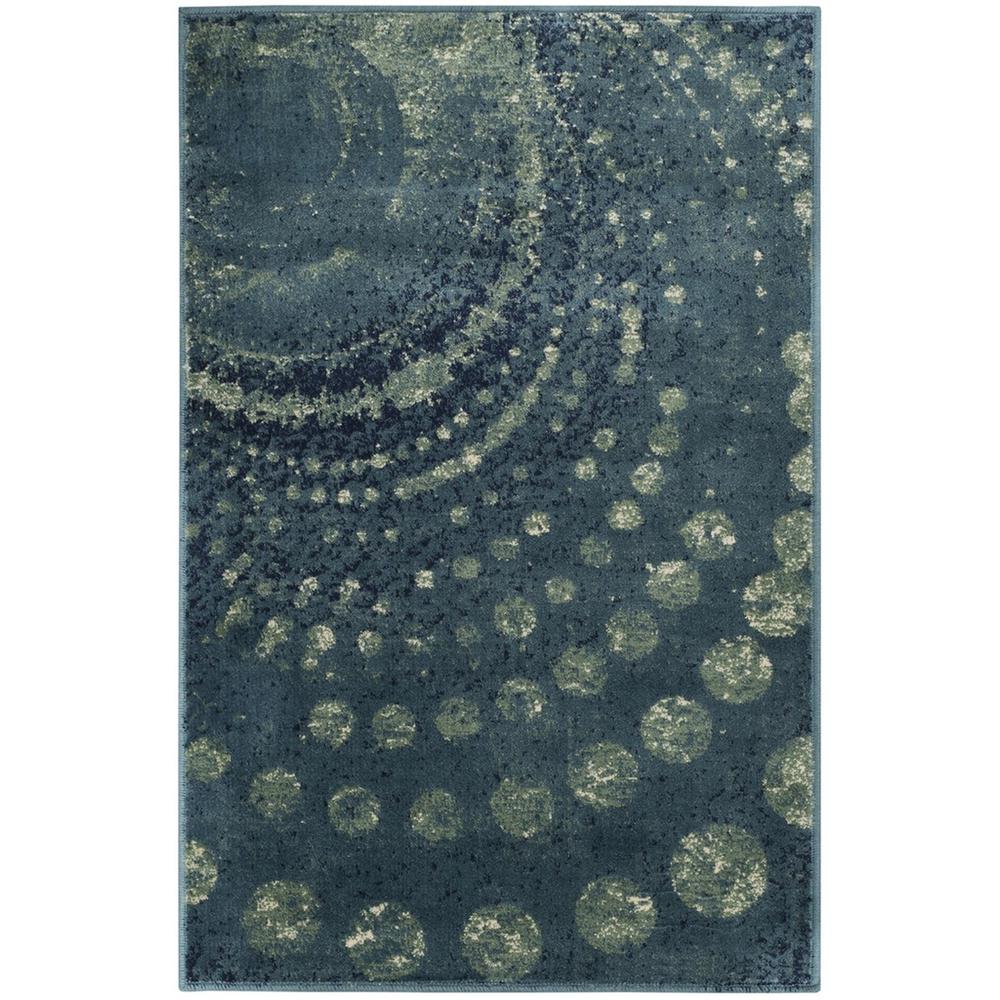 CONSTELLATION VINTAGE, TURQUOISE / MULTI, 2' X 3', Area Rug, CNV749-2224-2. Picture 1