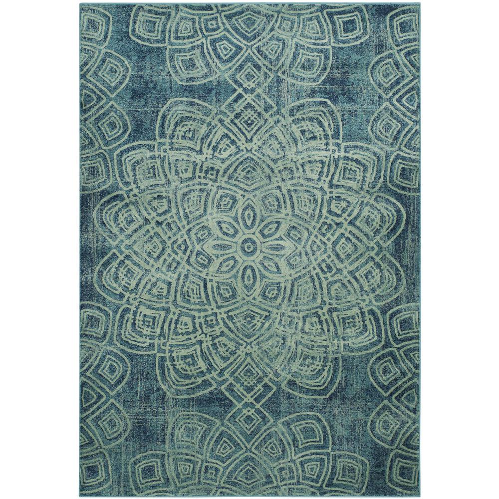 CONSTELLATION VINTAGE, LIGHT BLUE / MULTI, 3'-3" X 5'-7", Area Rug. Picture 1