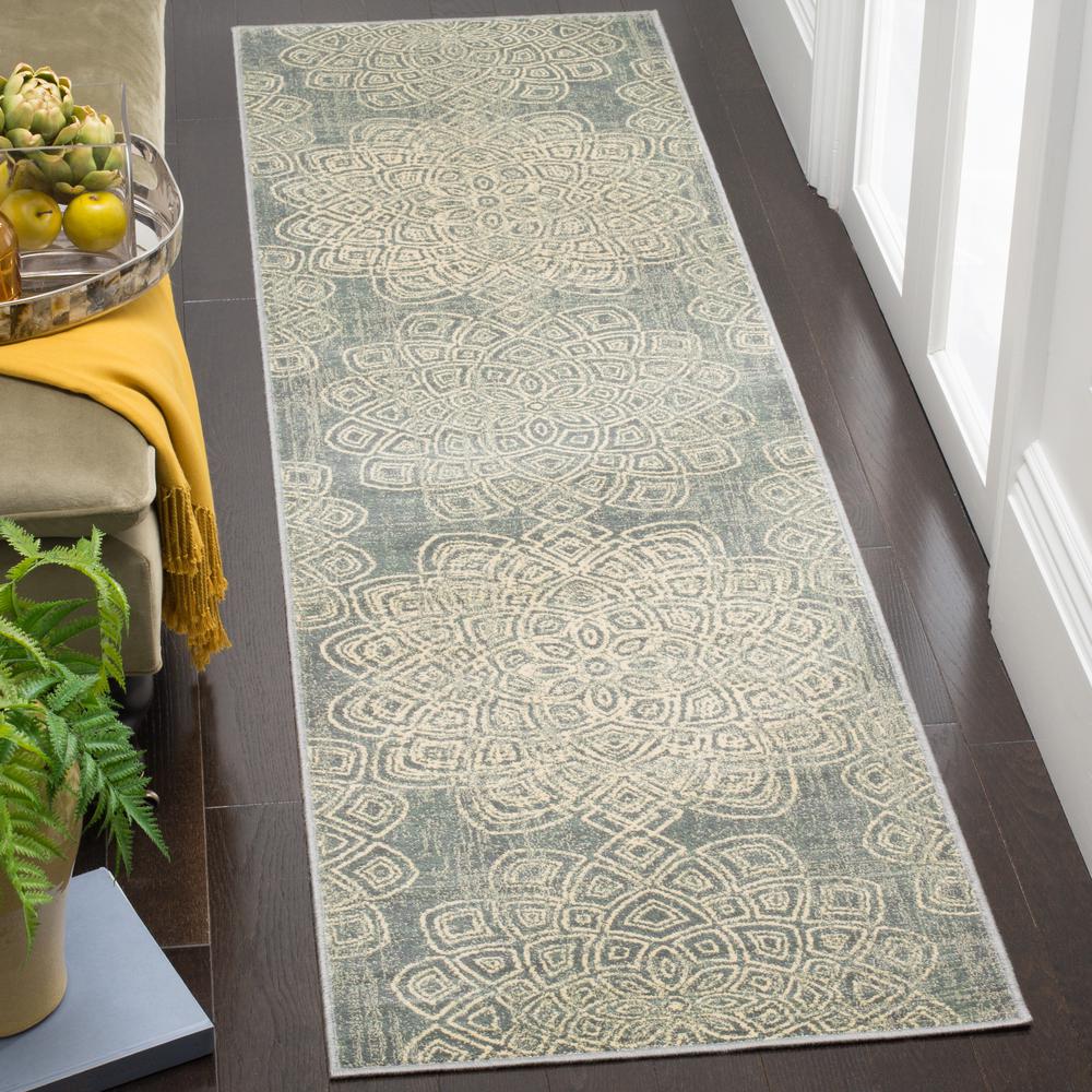 CONSTELLATION VINTAGE, LIGHT GREY / MULTI, 2'-2" X 8', Area Rug, CNV751-2770-28. Picture 2