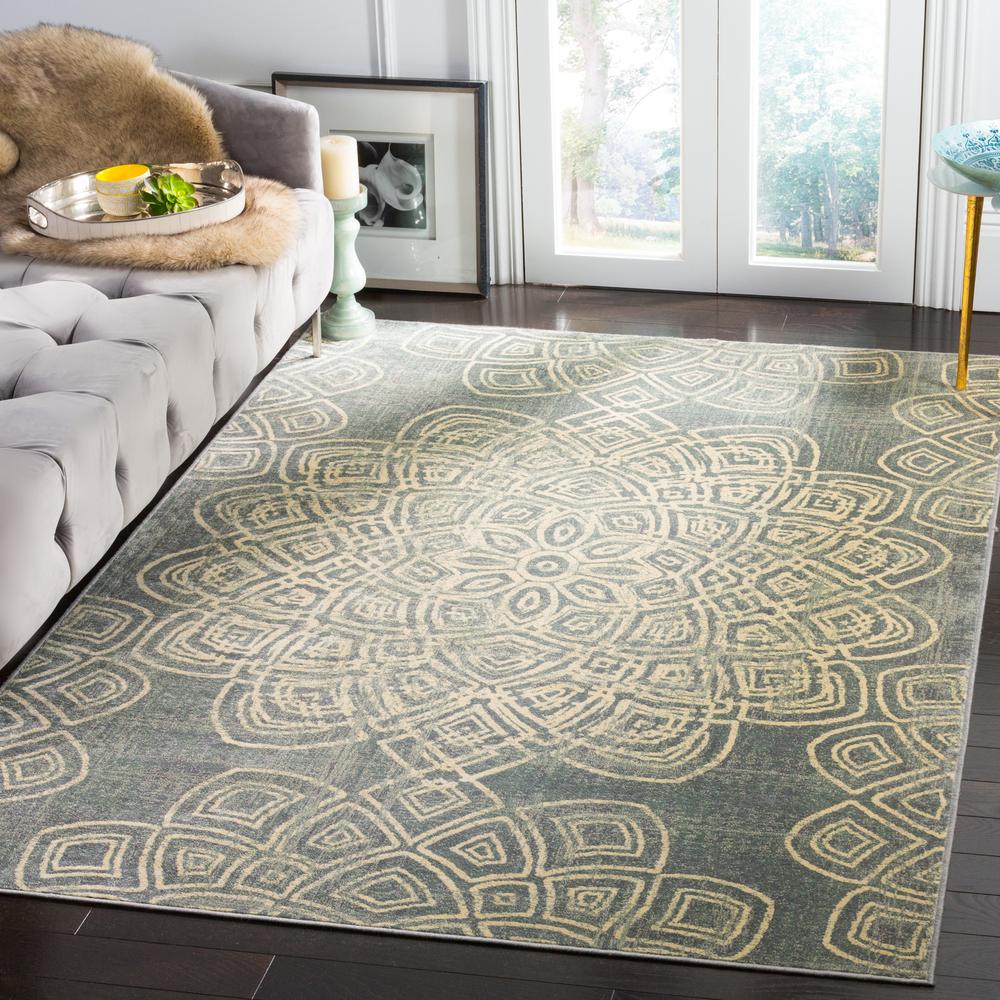 CONSTELLATION VINTAGE, LIGHT GREY/MULTI, 5'-3" X 7'-6", Area Rug, CNV751-2770-5. Picture 2