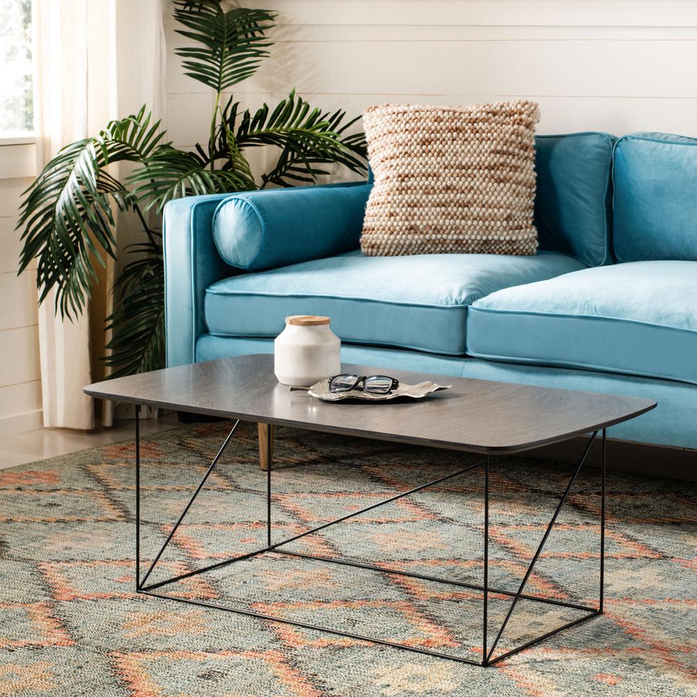 Rylee Rectangle Coffee Table, Grey/Black. Picture 5