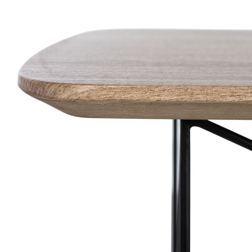 Rylee Rectangle Coffee Table, Taupe Brown Pine/Black. Picture 5