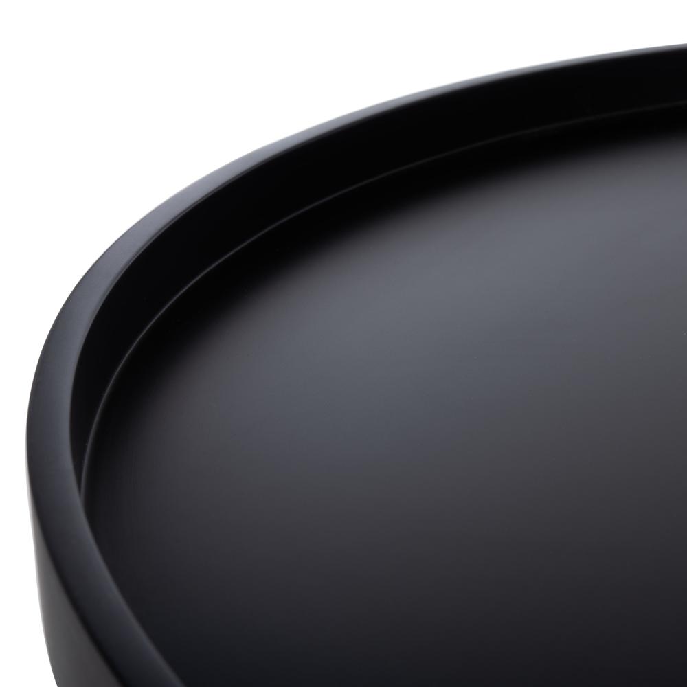 Fritz Round Tray Top Coffee Table, Black. Picture 3