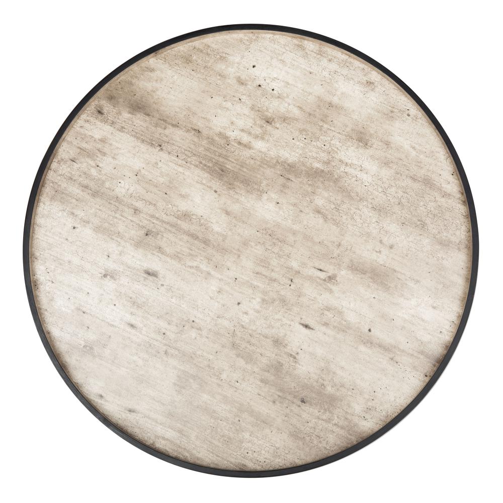 Fritz Round Tray Top Coffee Table, Light Grey/Black. Picture 7