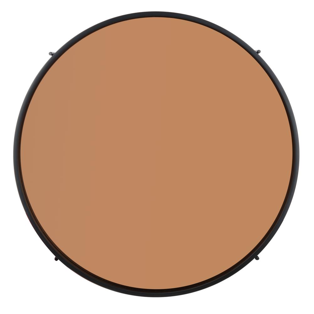 Ruby Round Tray Top Coffee Table, Black/Rose Gold. Picture 8