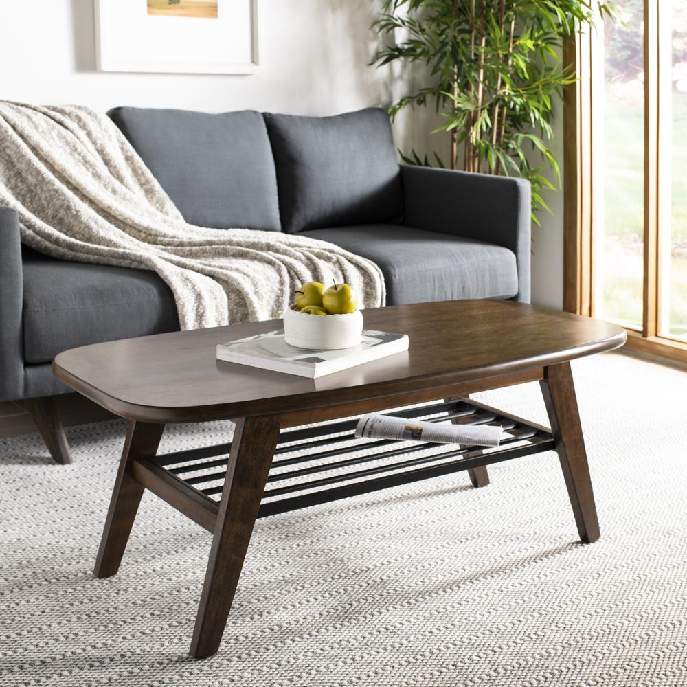 Oren 2 Tier Coffee Table, Dark Walnut. Picture 5