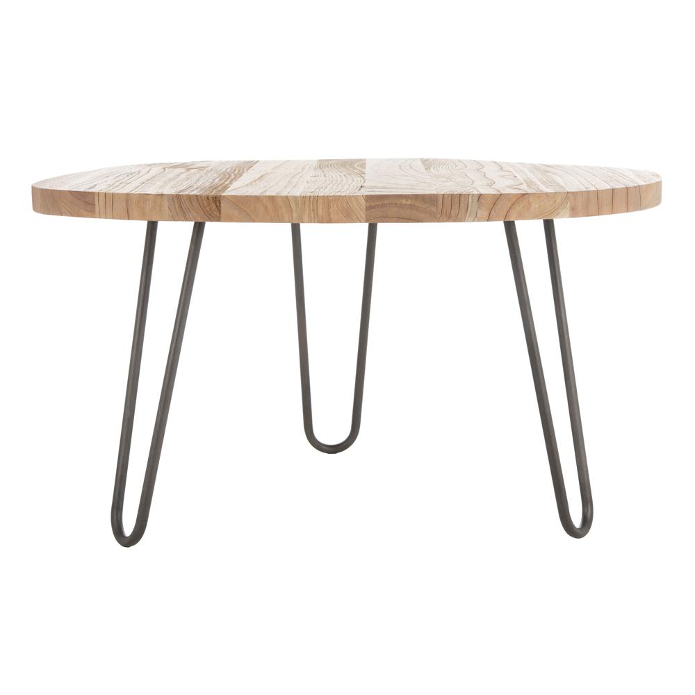 Dale Free Edge Coffee Table, Weathered Oak/Dark Steel. Picture 1