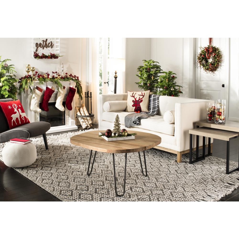 Dale Free Edge Coffee Table, Weathered Oak/Dark Steel. Picture 4