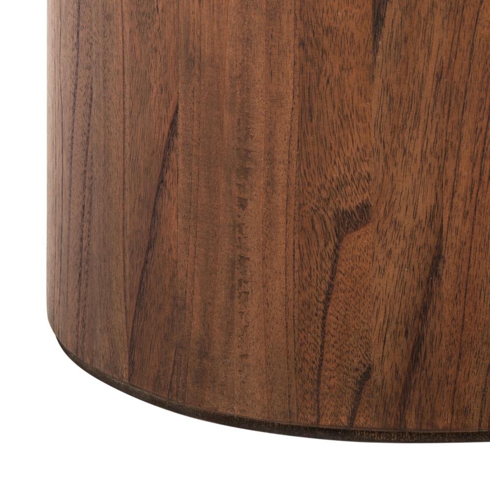 Devin Round Pedestal Coffee Table, Dark Brown. Picture 4