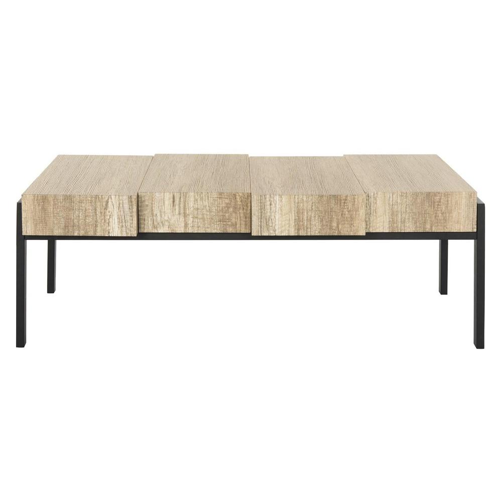 ALEXANDER RECTANGULAR CONTEMPORARY RUSTIC COFFEE TABLE. Picture 1