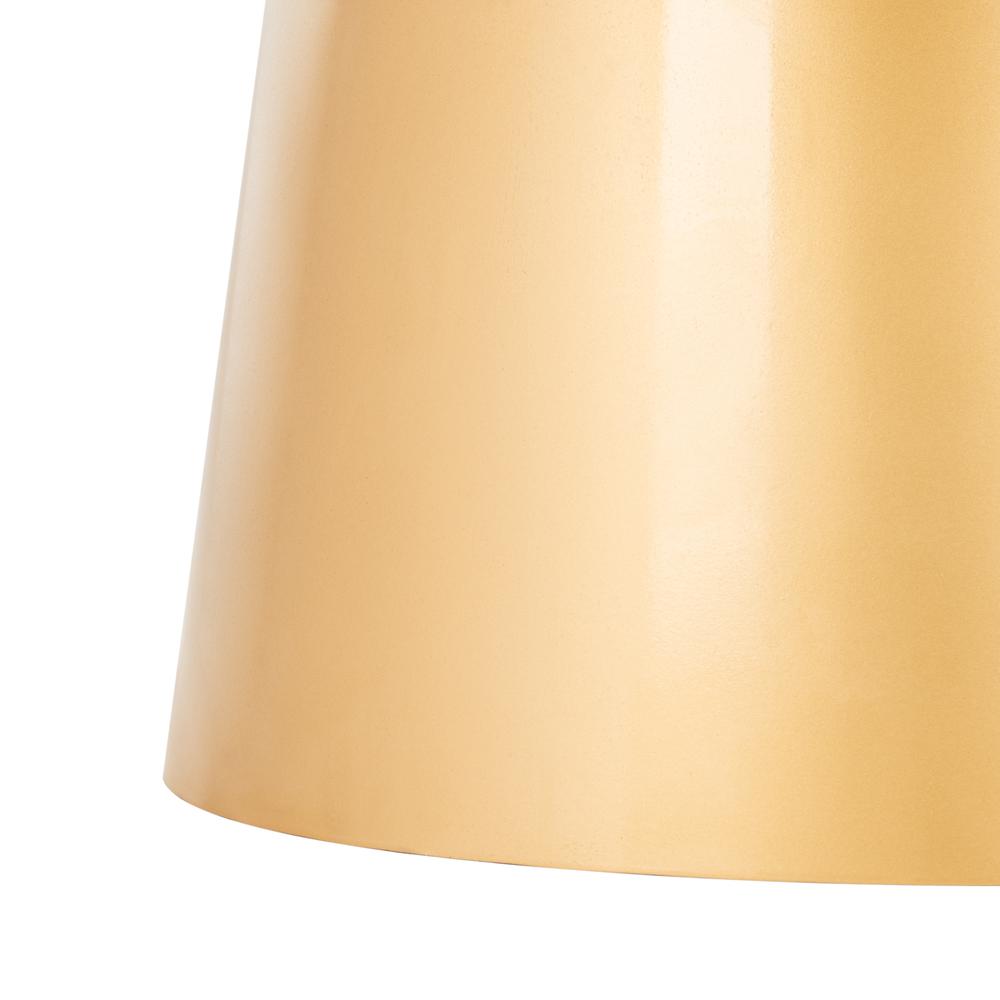 Mila Pedestal Coffee Table, White Marble/Brass. Picture 4
