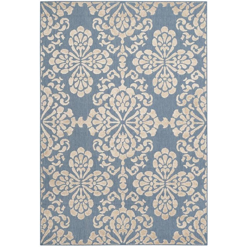 COTTAGE, LIGHT BLUE / BEIGE, 5'-3" X 7'-7", Area Rug, COT908F-5. Picture 1