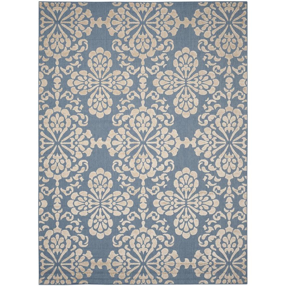 COTTAGE, LIGHT BLUE / BEIGE, 8' X 11'-2", Area Rug, COT908F-8. Picture 1