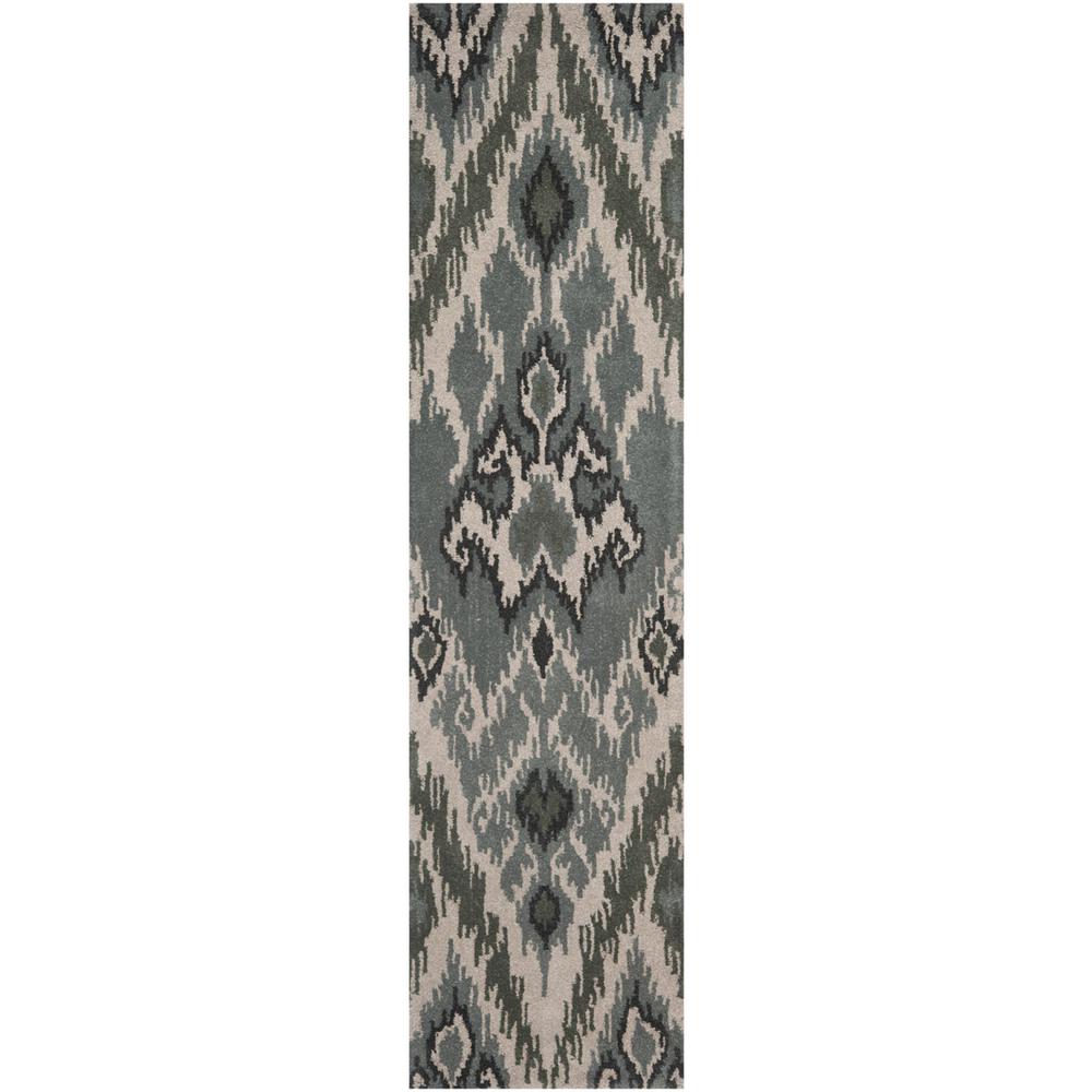 CAPRI, MULTI / GREY, 2'-3" X 9', Area Rug. Picture 1