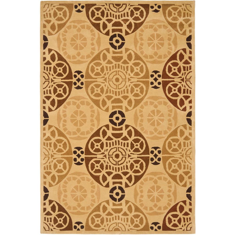 CAPRI, GOLD / MULTI, 6' X 9', Area Rug. Picture 1