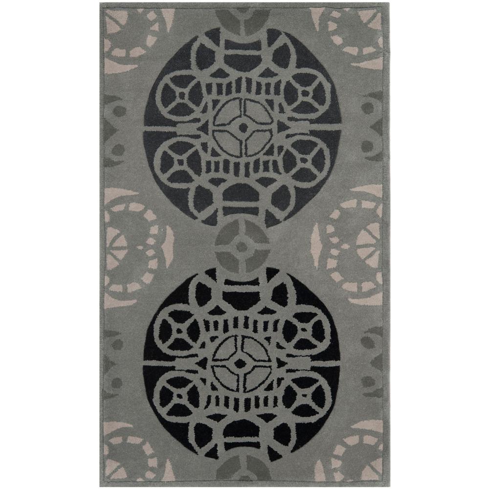 CAPRI, GREY / BLACK, 3' X 5', Area Rug. Picture 1