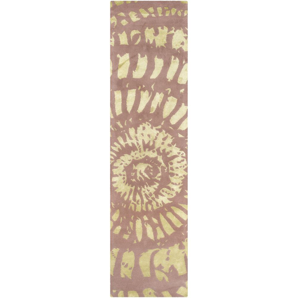 CAPRI, PLUM / MIST, 2'-3" X 9', Area Rug. Picture 1