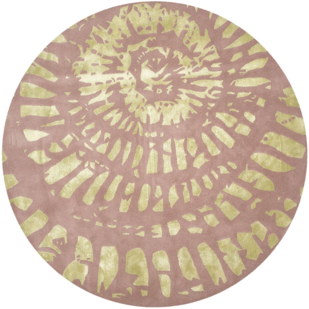 CAPRI, PLUM / MIST, 7' X 7' Round, Area Rug. Picture 1