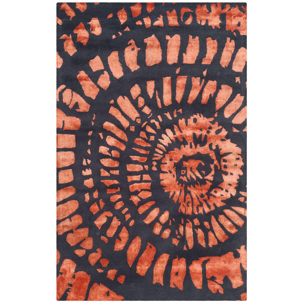 CAPRI, STEEL / BLUE, 5' X 8', Area Rug. Picture 1