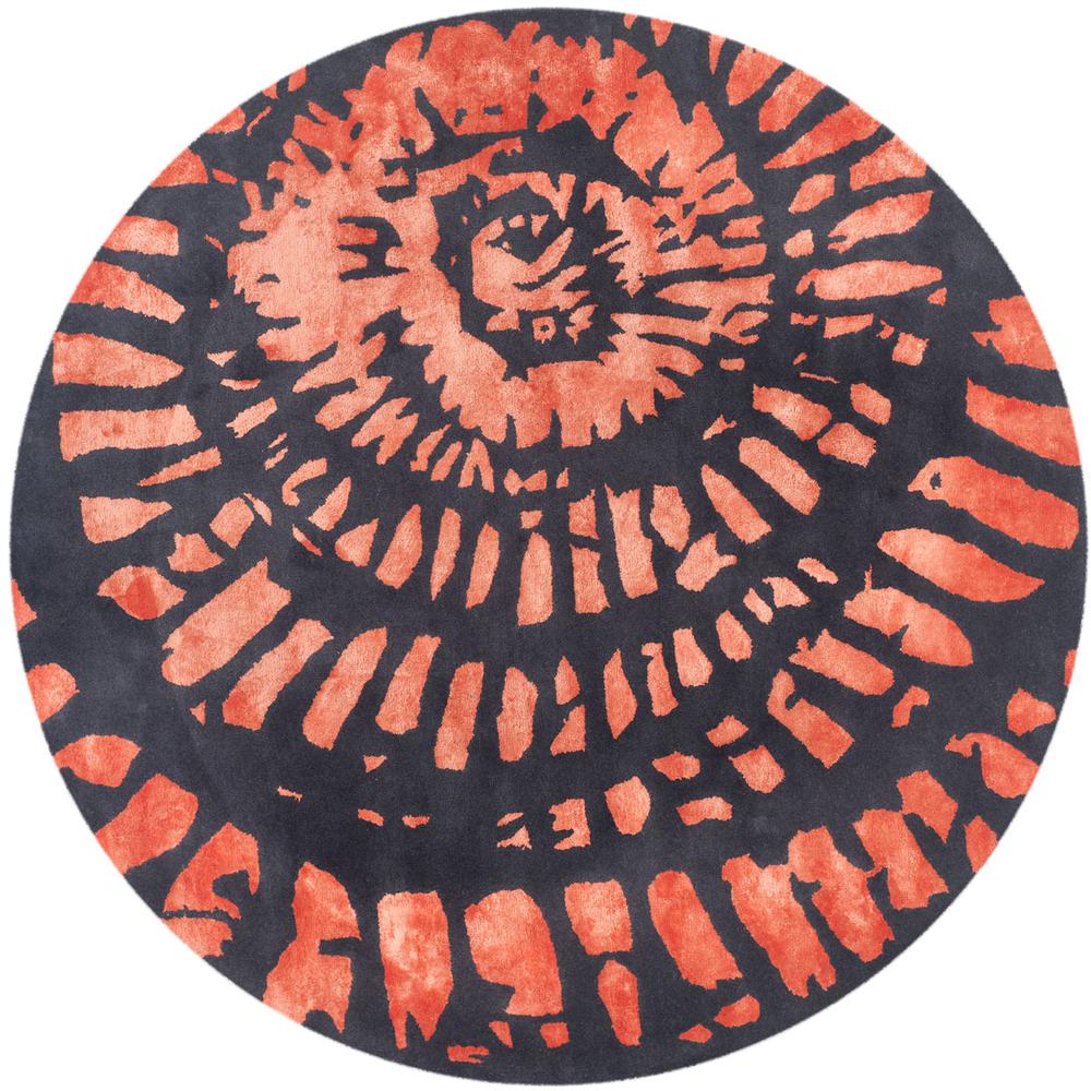 CAPRI, STEEL / BLUE, 7' X 7' Round, Area Rug. Picture 1