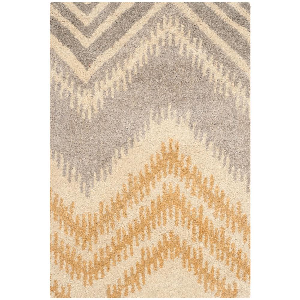 CAPRI, GREY / GOLD, 2' X 3', Area Rug. Picture 1